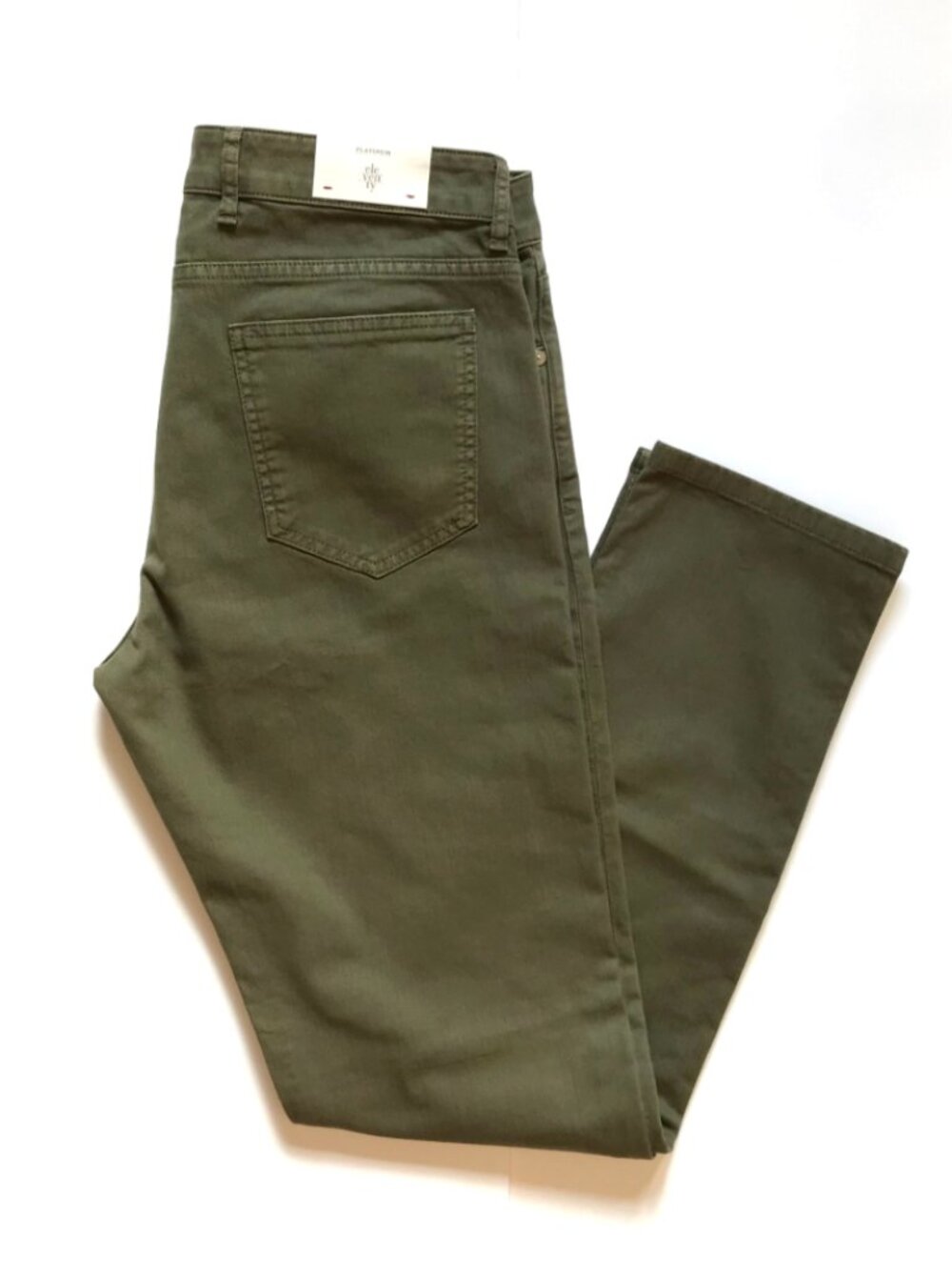 NWT Eleventy Milano 5 Pocket Trousers Pants Denim Jeans Mens 36 Green Olive NEW